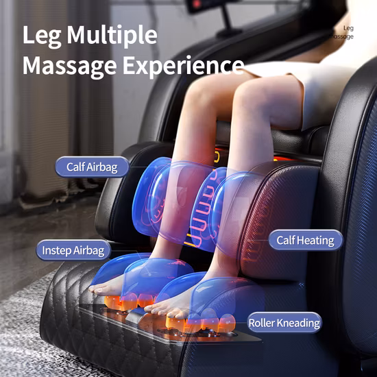 3D SL Track Luxus-Liegestuhl Preis Ganzkörper 8D Elektrischer Zero Gravity 4D-Massagestuhl für den Körper
