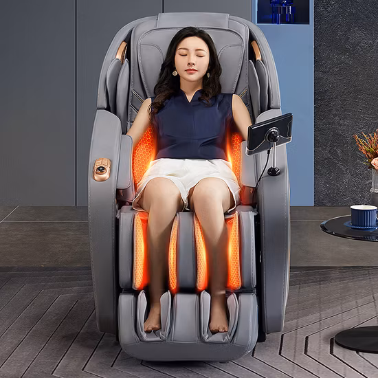 Kundenspezifisches Etikett OEM Großhandel Luxus Automatische elektrische Luxus-Ghe-Massage Familie Gesundheitswesen 3D-Massagestuhl Zero Gravity 4D